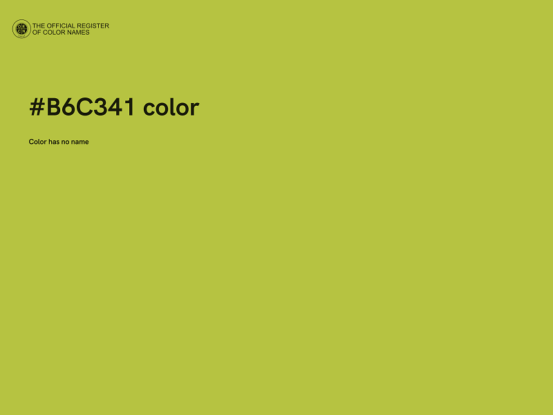 #B6C341 color image