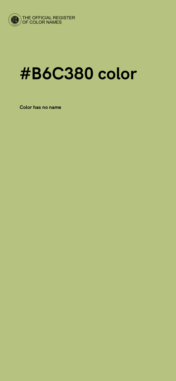 #B6C380 color image