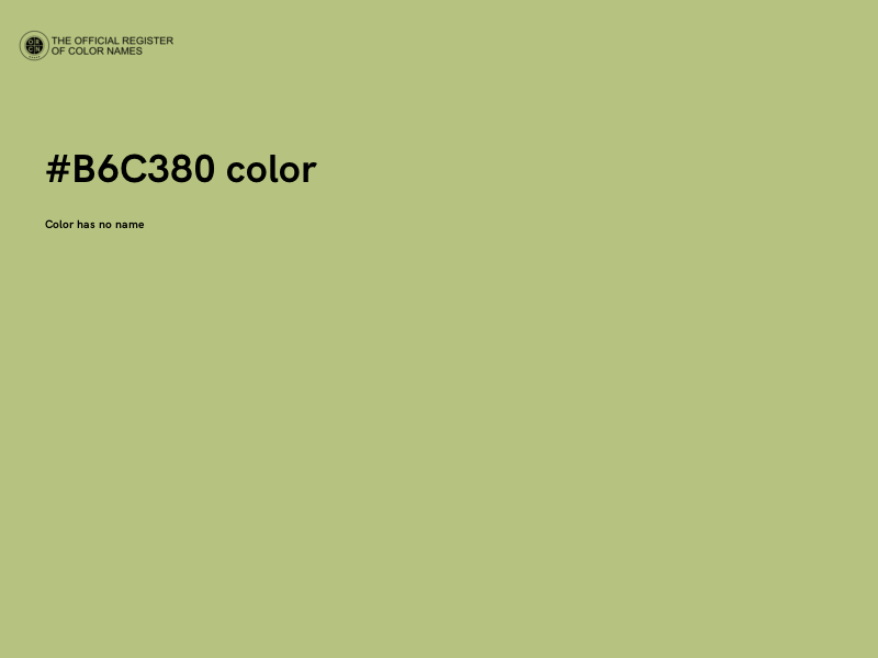 #B6C380 color image