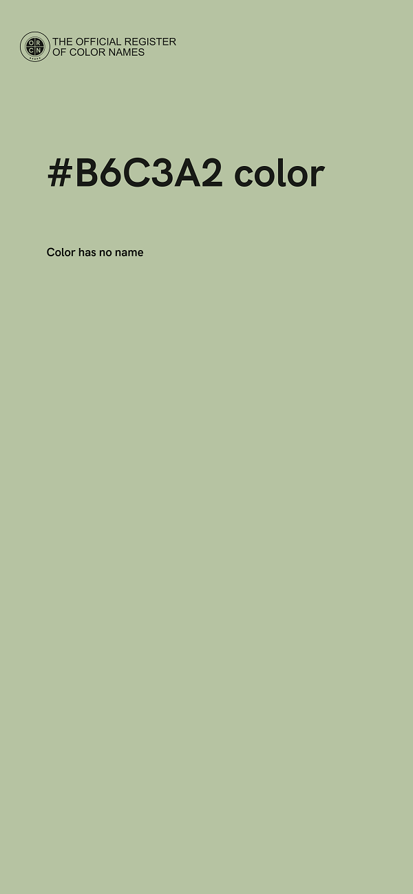 #B6C3A2 color image