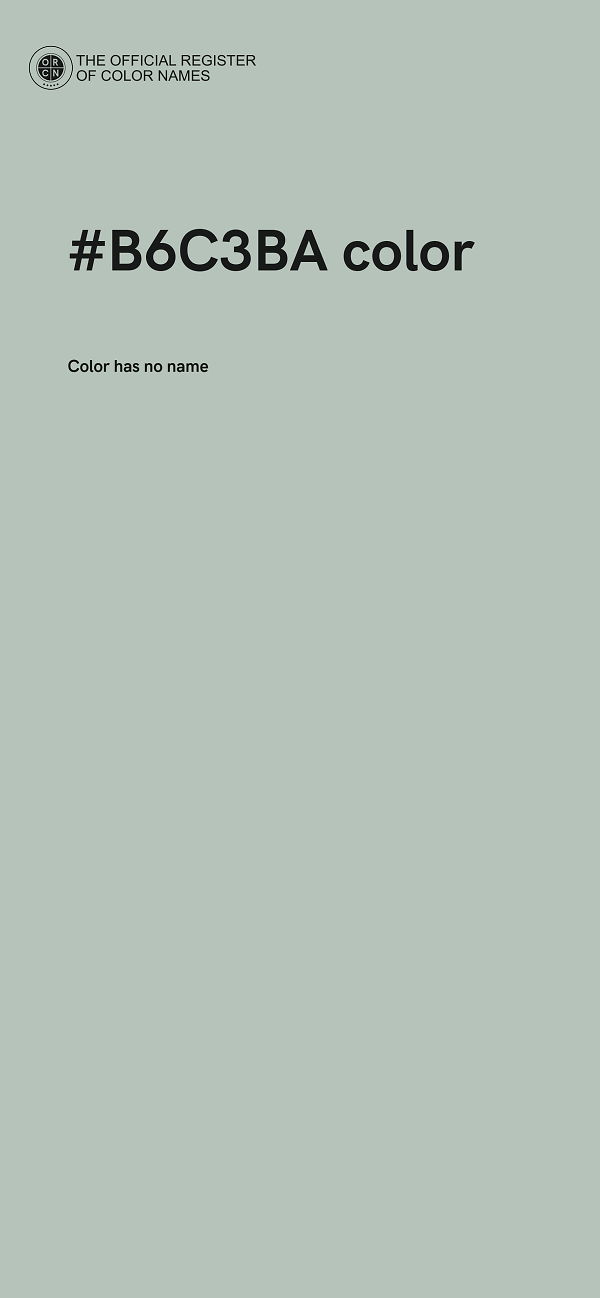 #B6C3BA color image