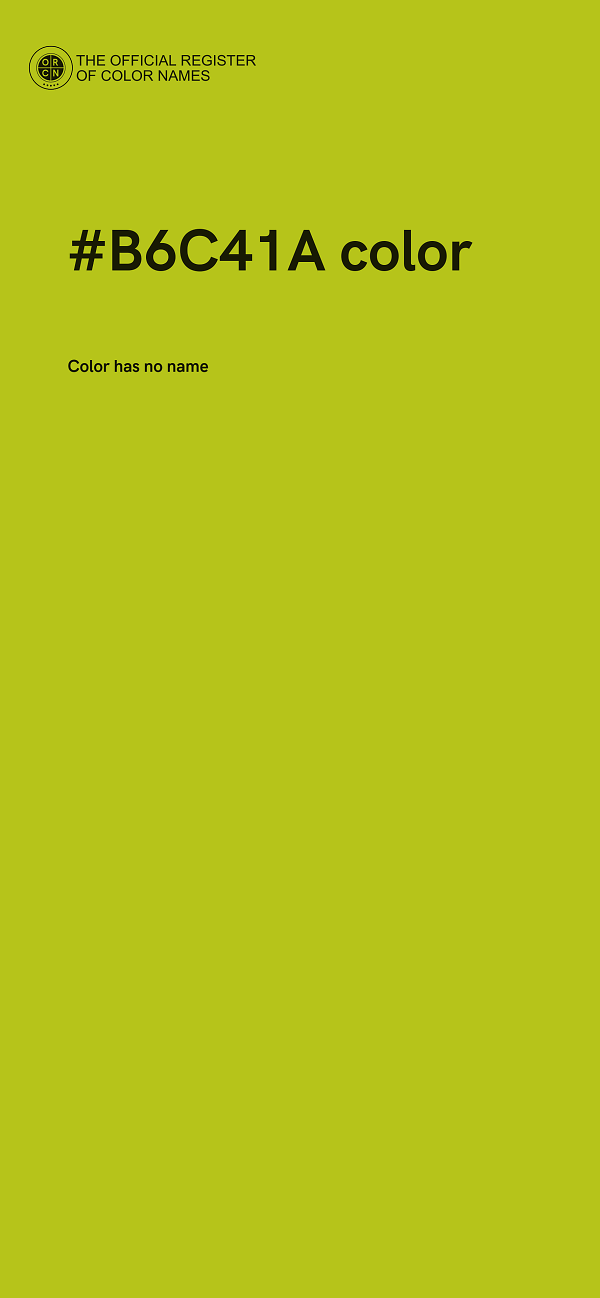 #B6C41A color image