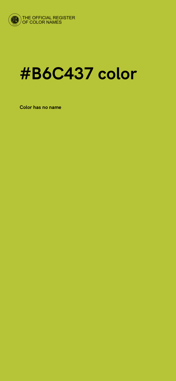 #B6C437 color image