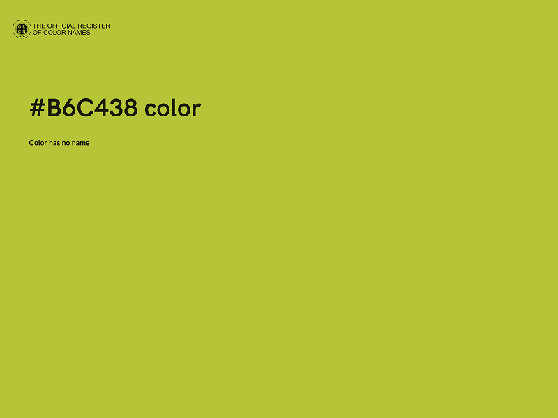 #B6C438 color image