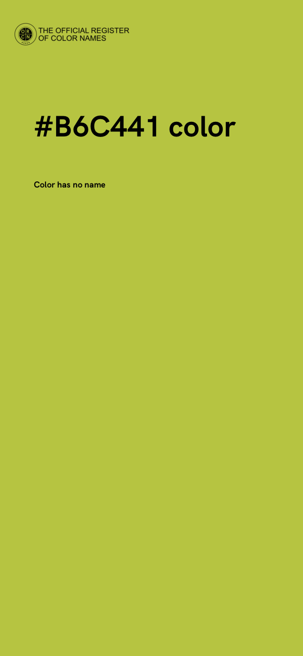 #B6C441 color image