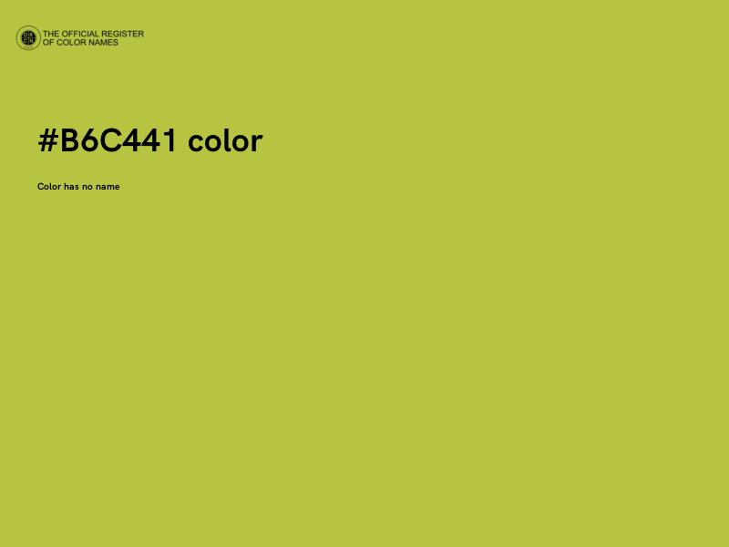 #B6C441 color image