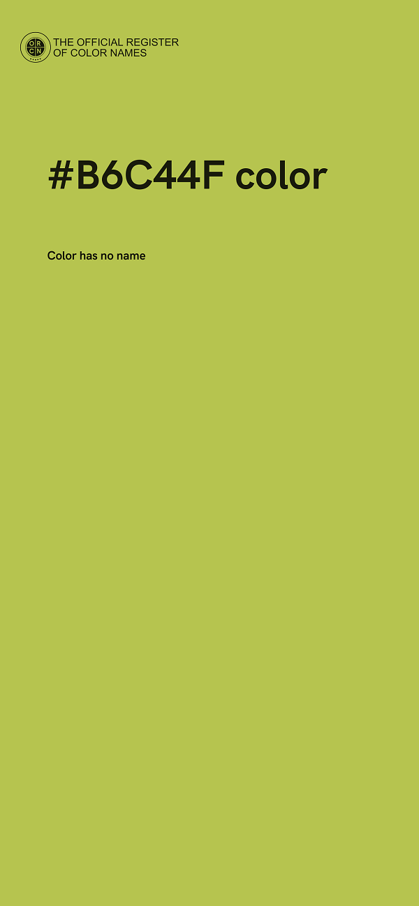 #B6C44F color image