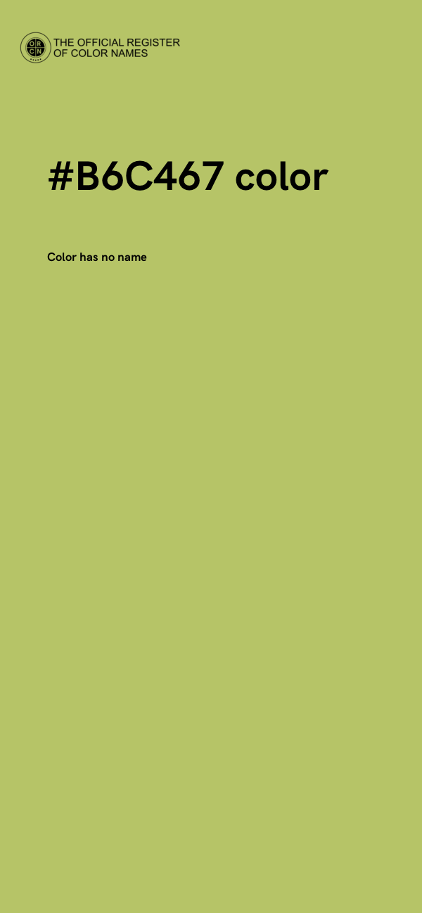 #B6C467 color image