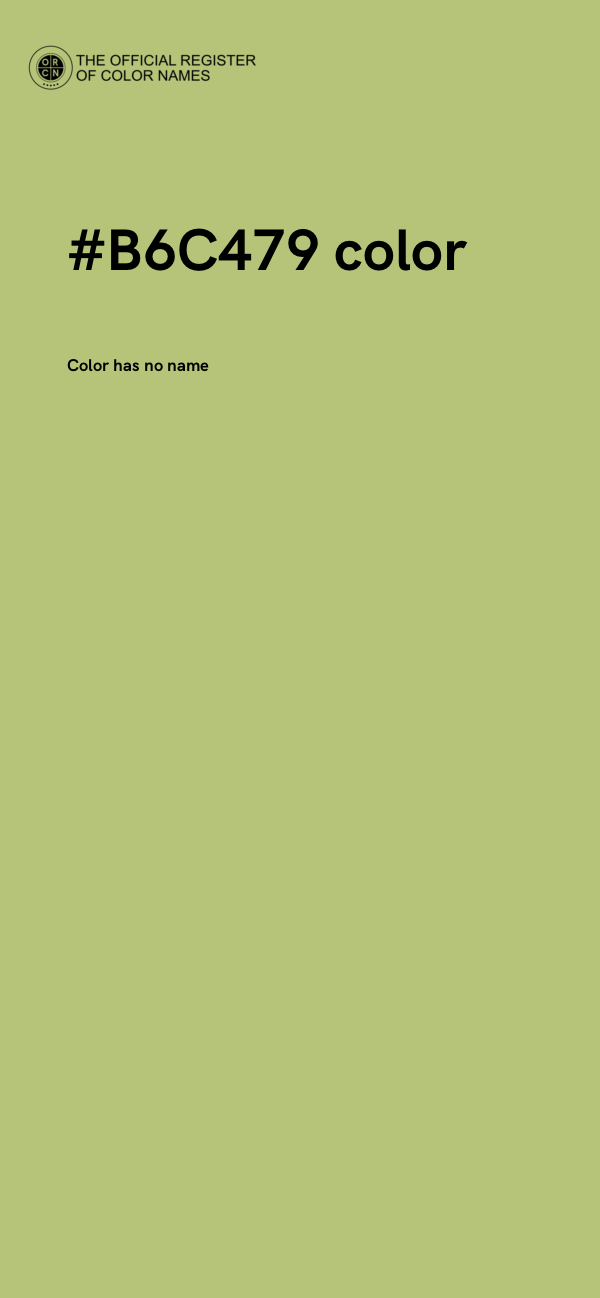 #B6C479 color image