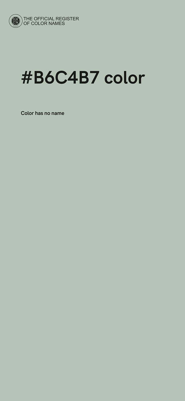 #B6C4B7 color image