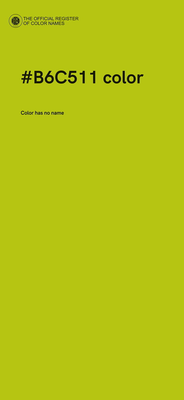 #B6C511 color image