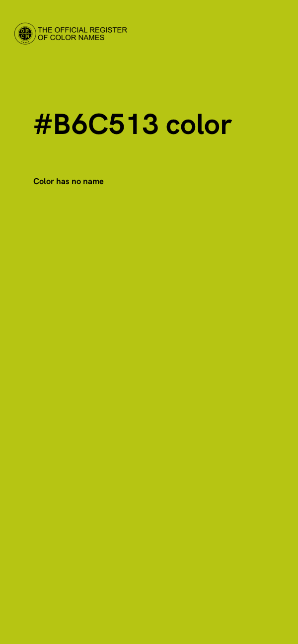 #B6C513 color image