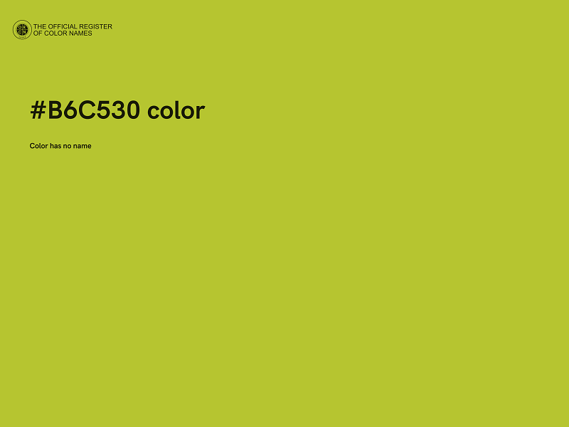 #B6C530 color image