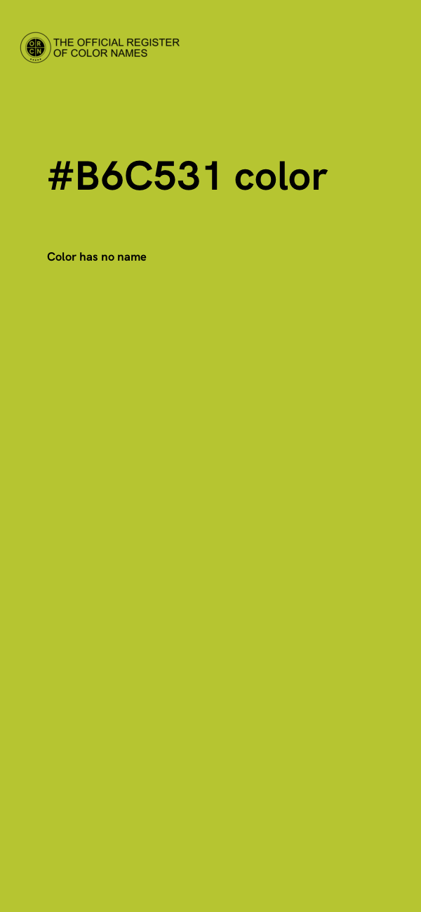 #B6C531 color image