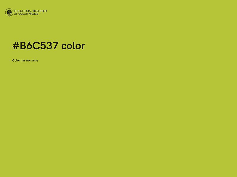 #B6C537 color image