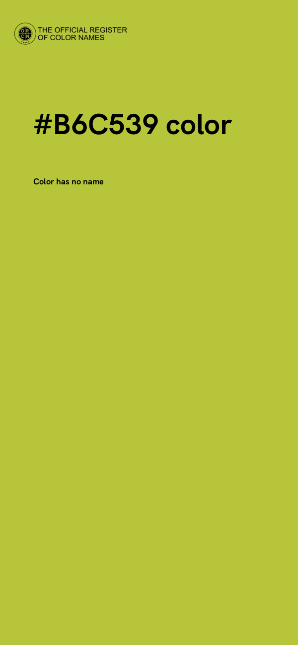#B6C539 color image
