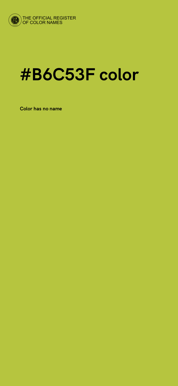 #B6C53F color image