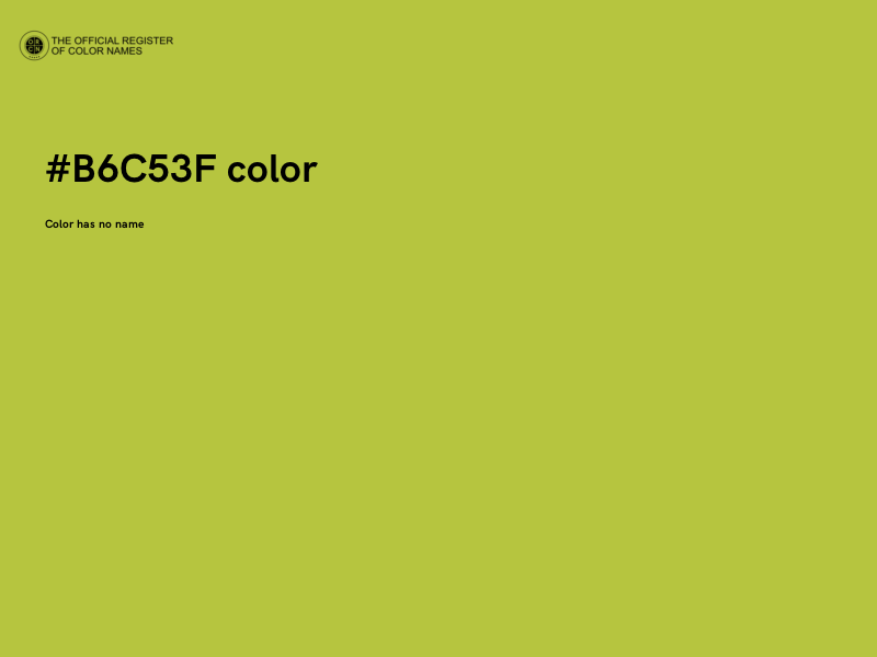 #B6C53F color image
