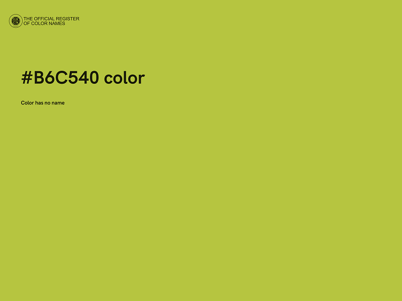 #B6C540 color image