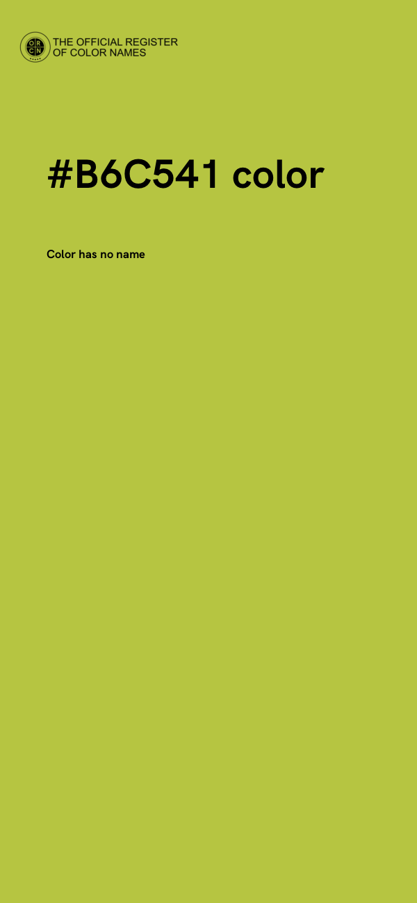 #B6C541 color image