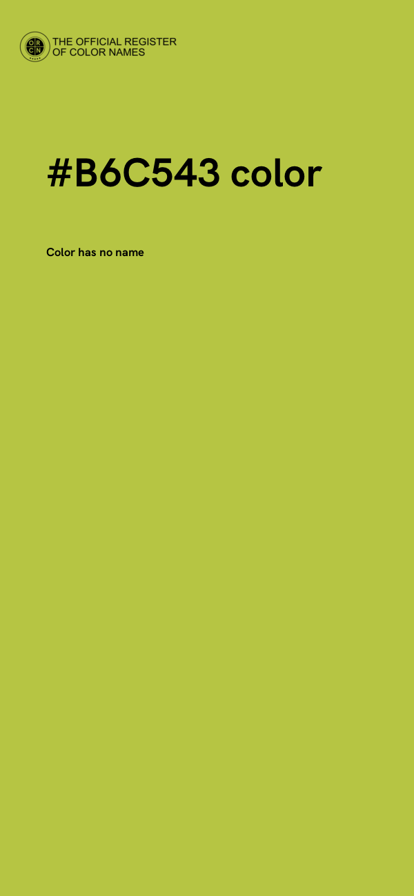 #B6C543 color image