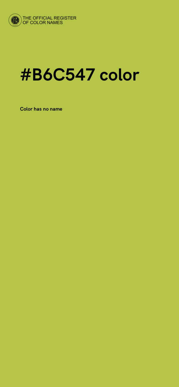 #B6C547 color image