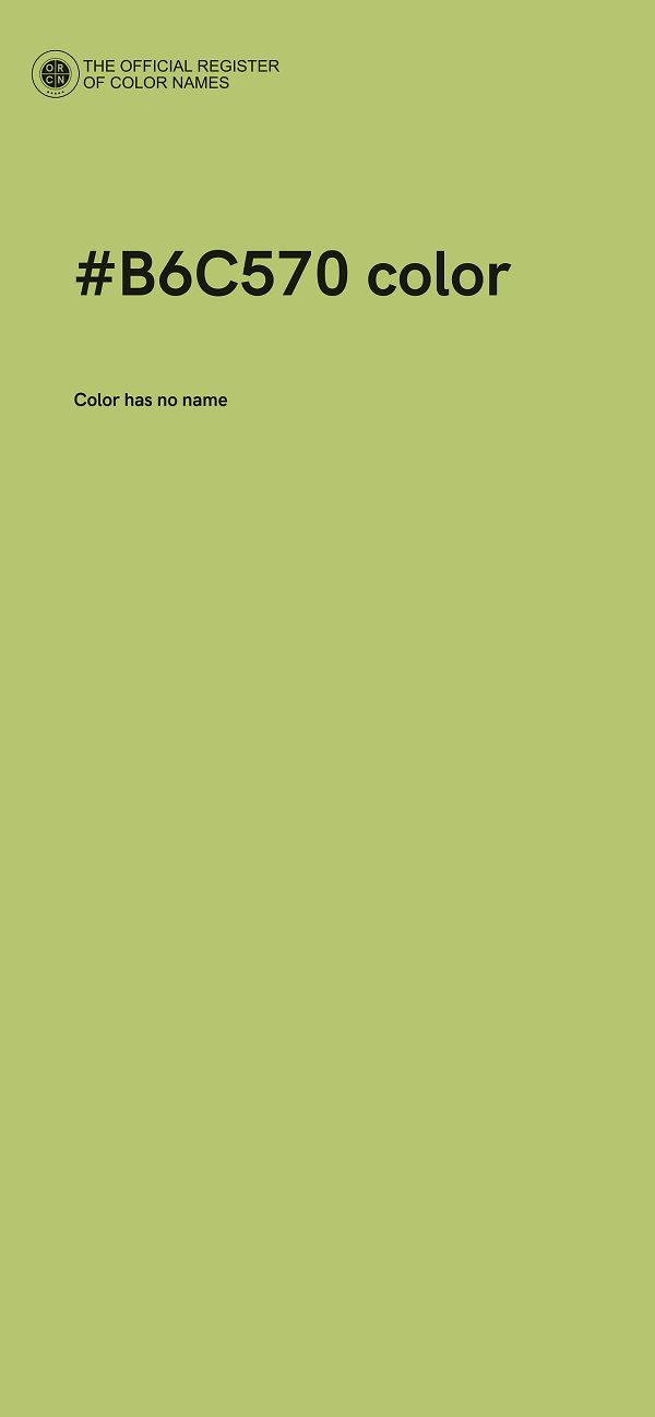 #B6C570 color image