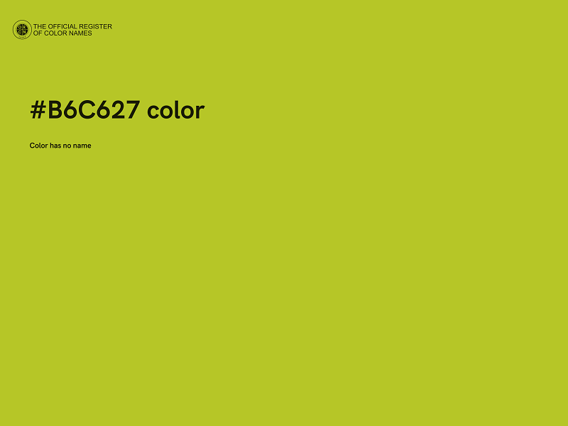 #B6C627 color image