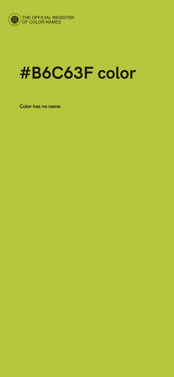 #B6C63F color image