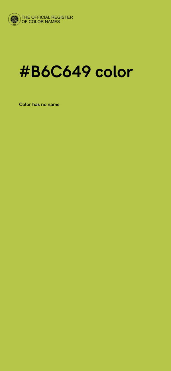 #B6C649 color image