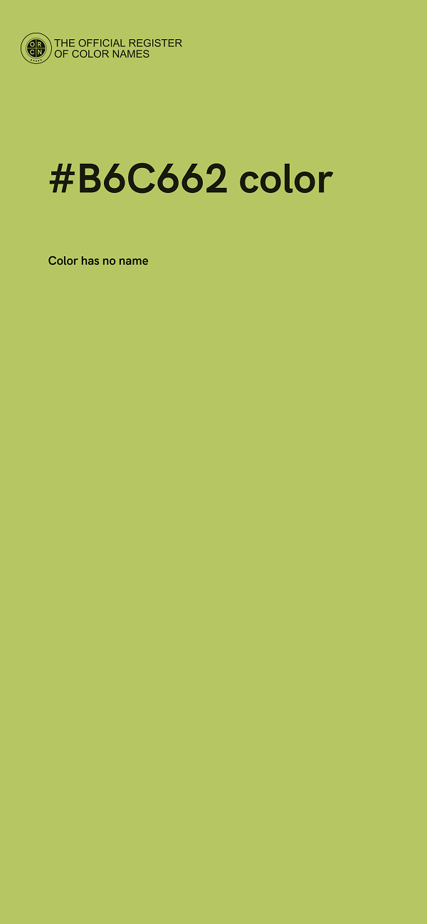 #B6C662 color image