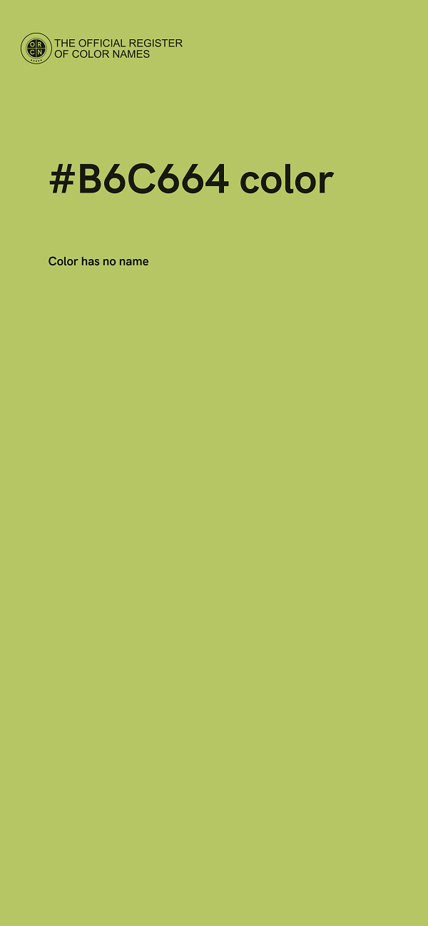 #B6C664 color image