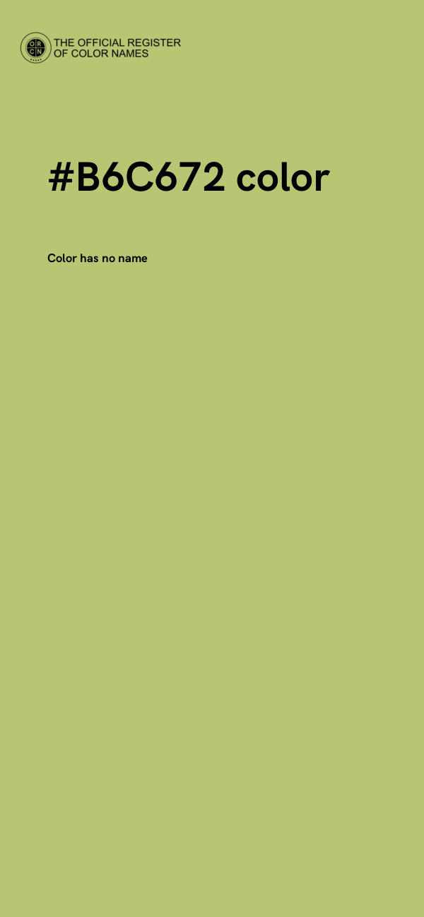 #B6C672 color image