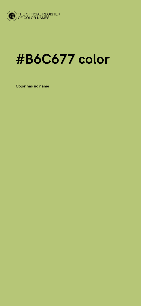 #B6C677 color image