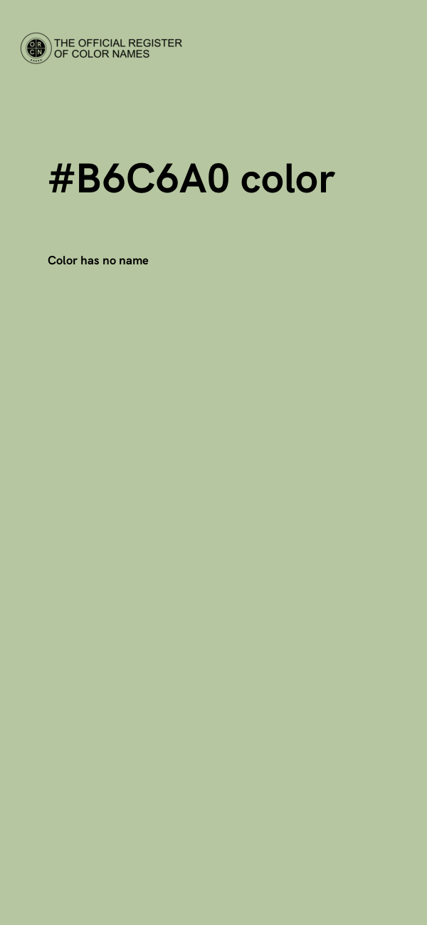 #B6C6A0 color image