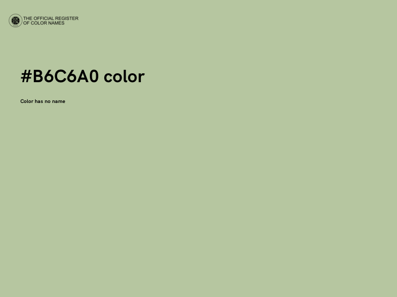 #B6C6A0 color image