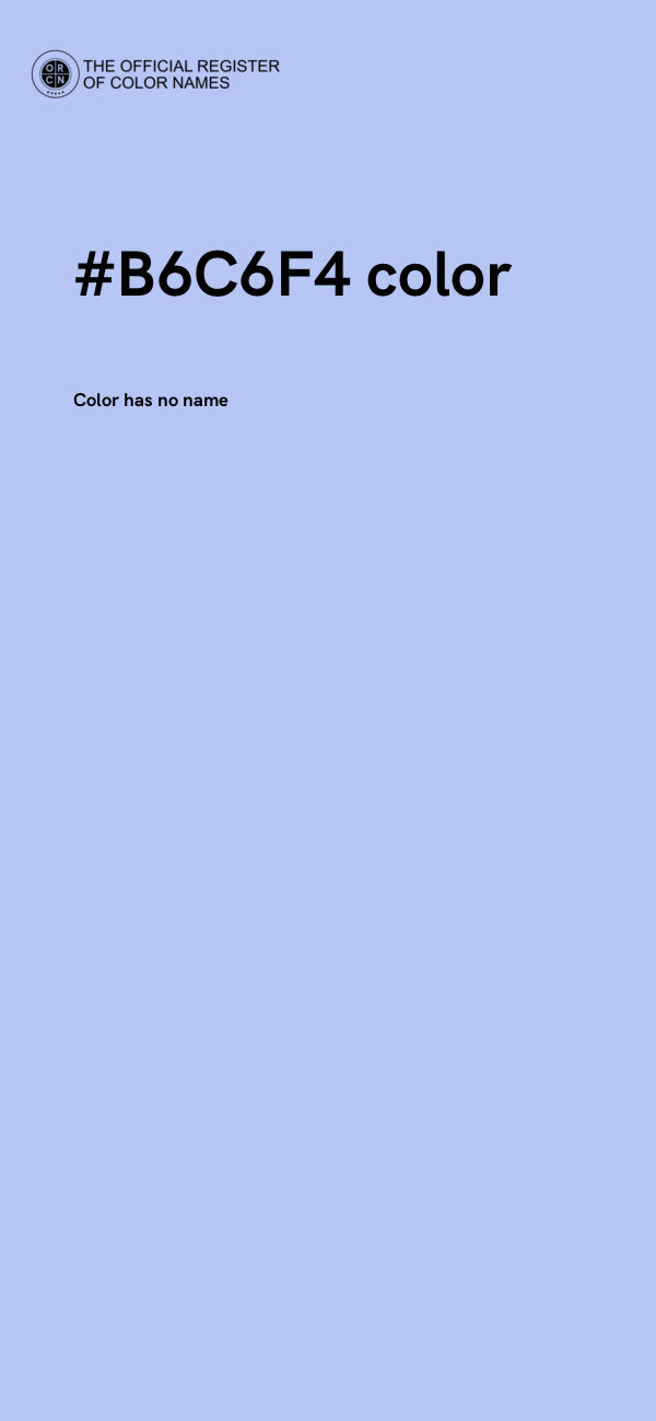 #B6C6F4 color image