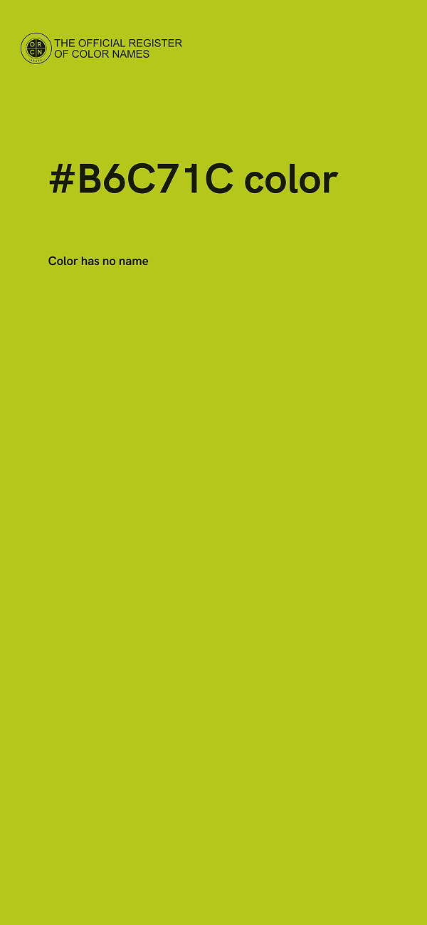 #B6C71C color image