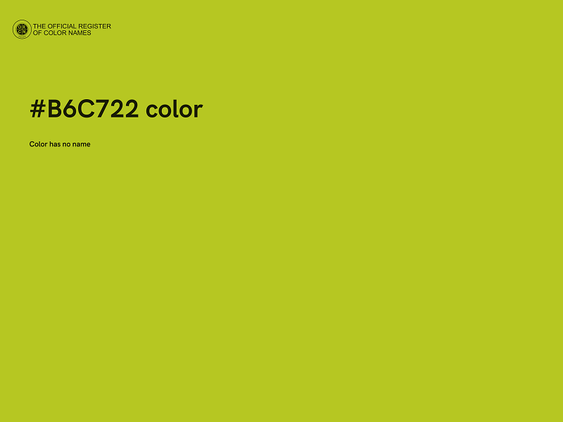 #B6C722 color image