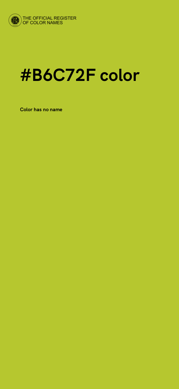 #B6C72F color image