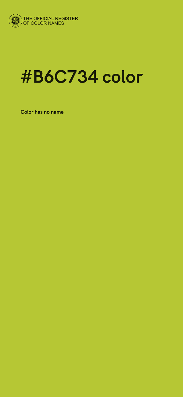 #B6C734 color image