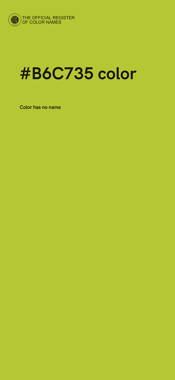 #B6C735 color image
