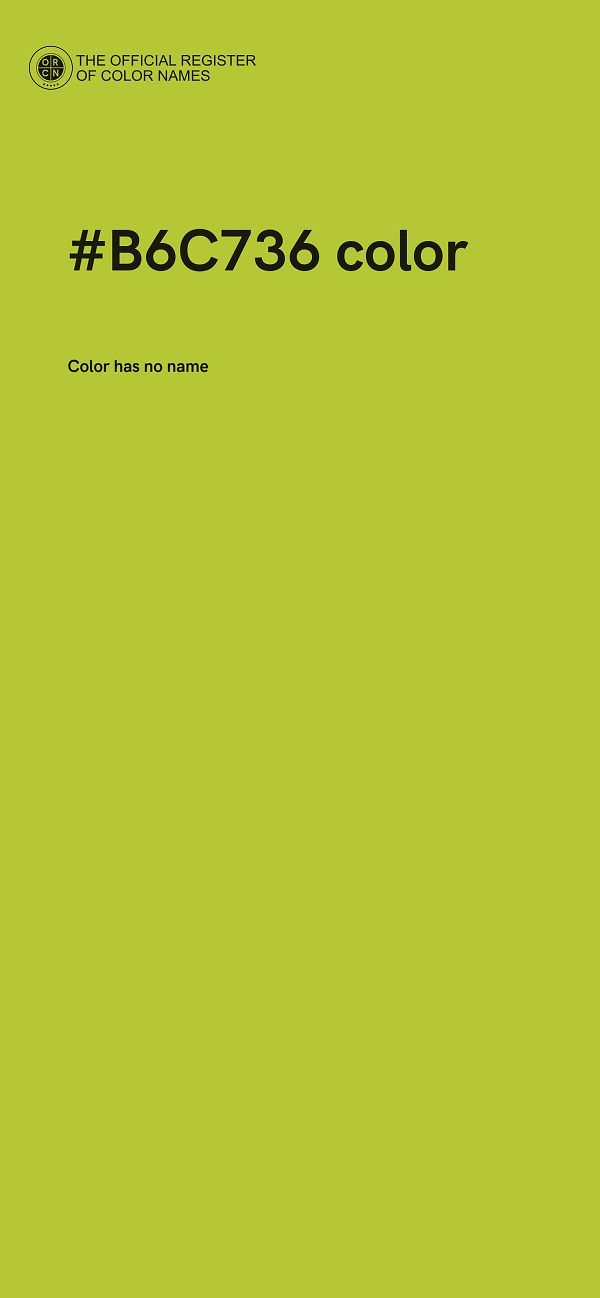 #B6C736 color image