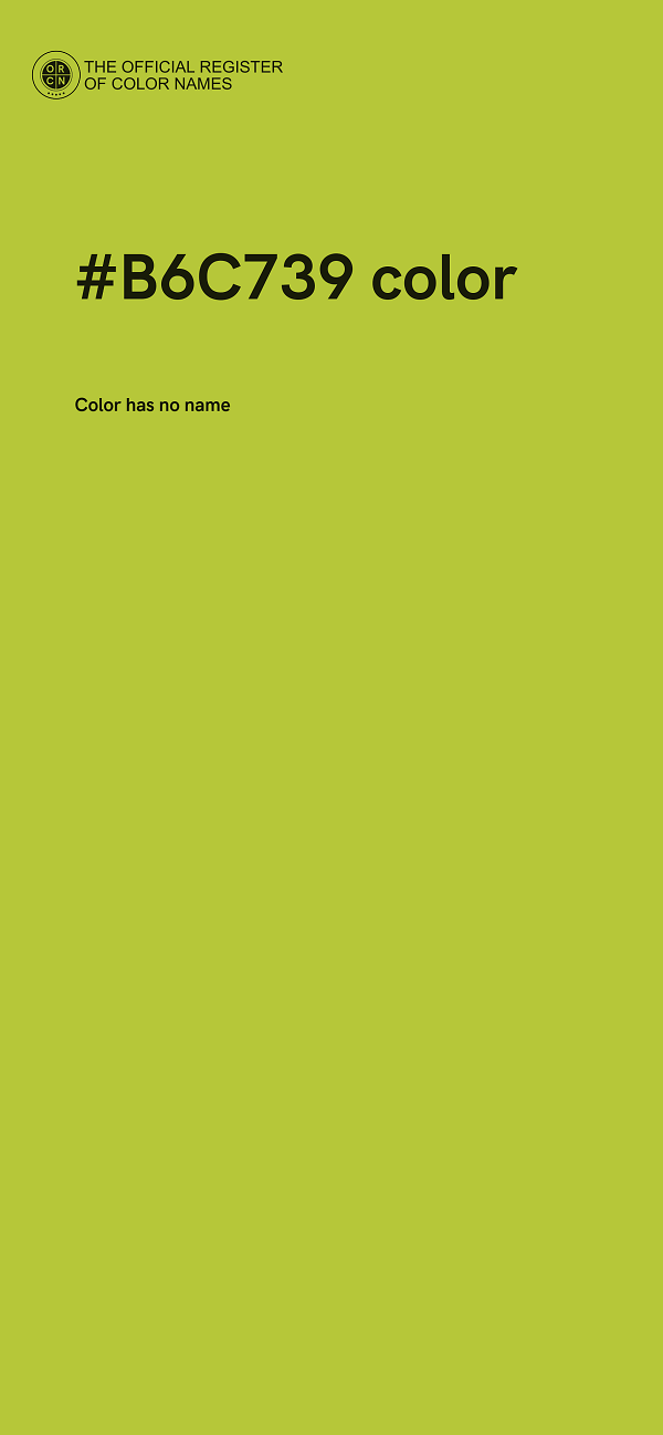 #B6C739 color image