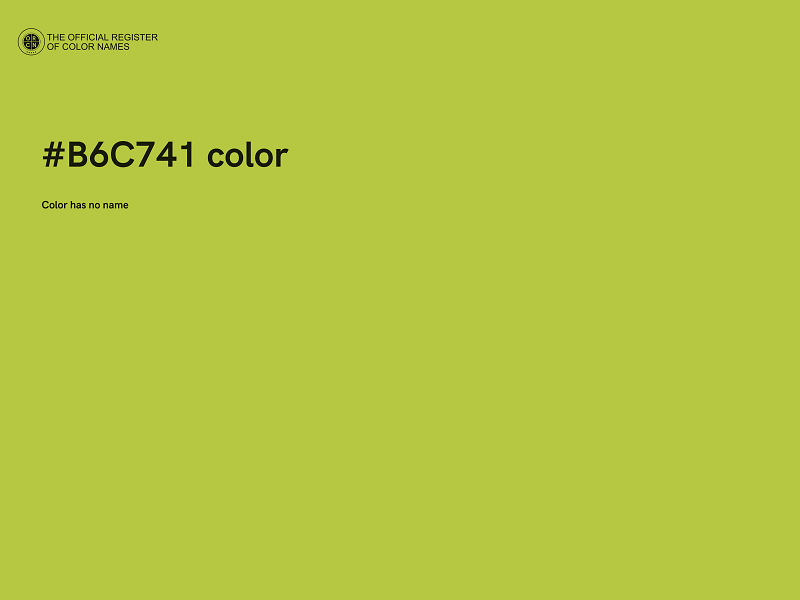 #B6C741 color image