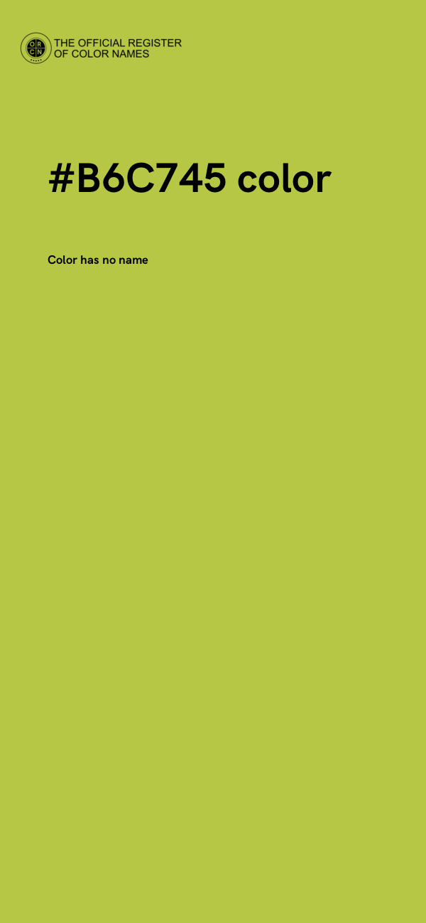 #B6C745 color image