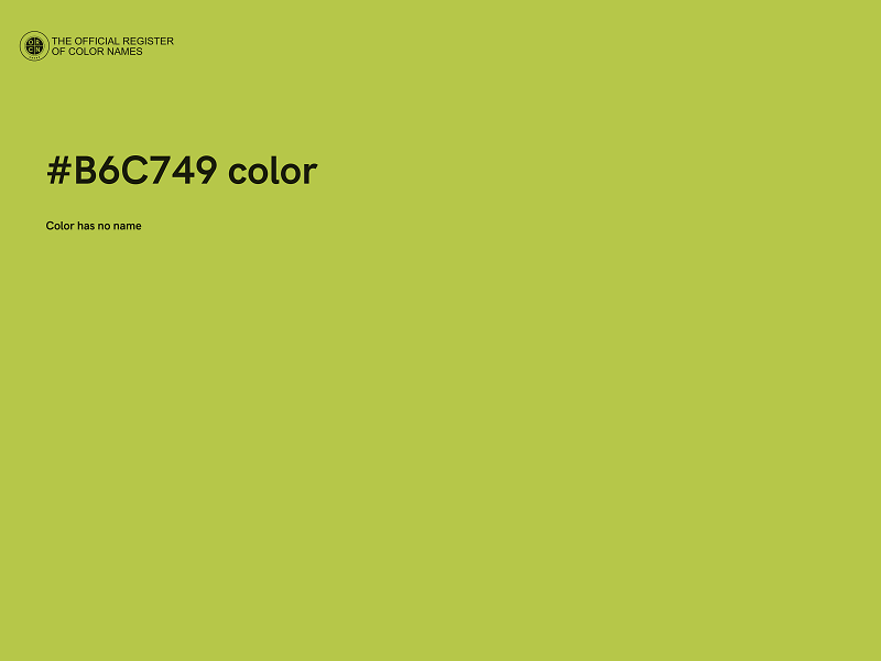 #B6C749 color image