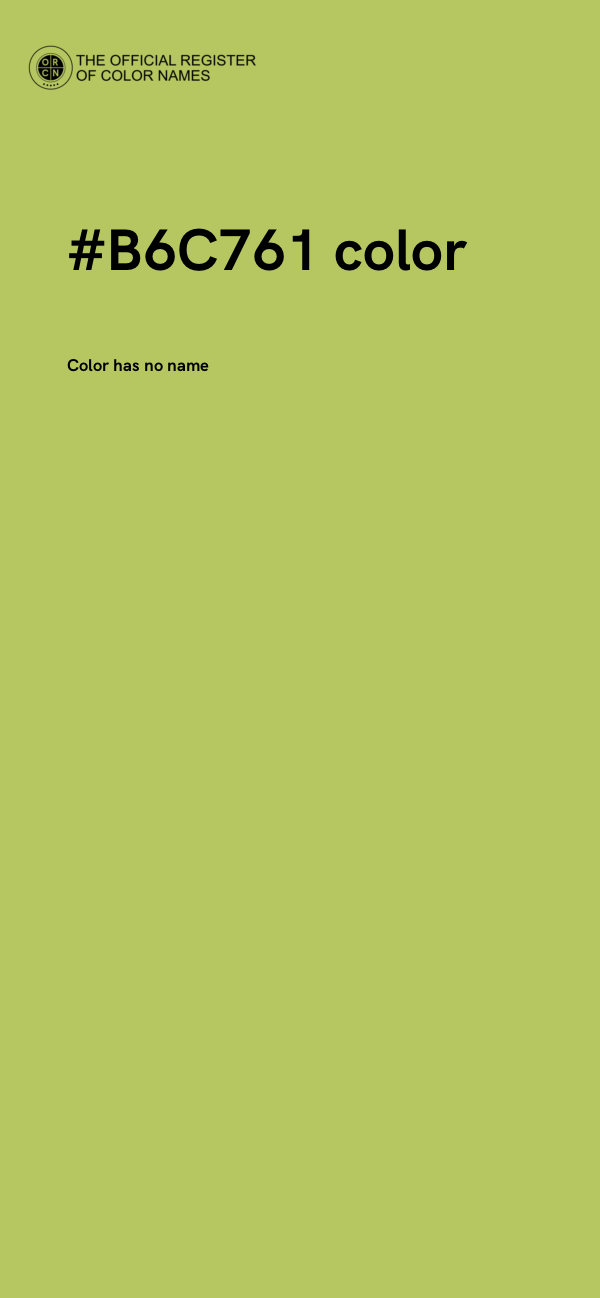 #B6C761 color image