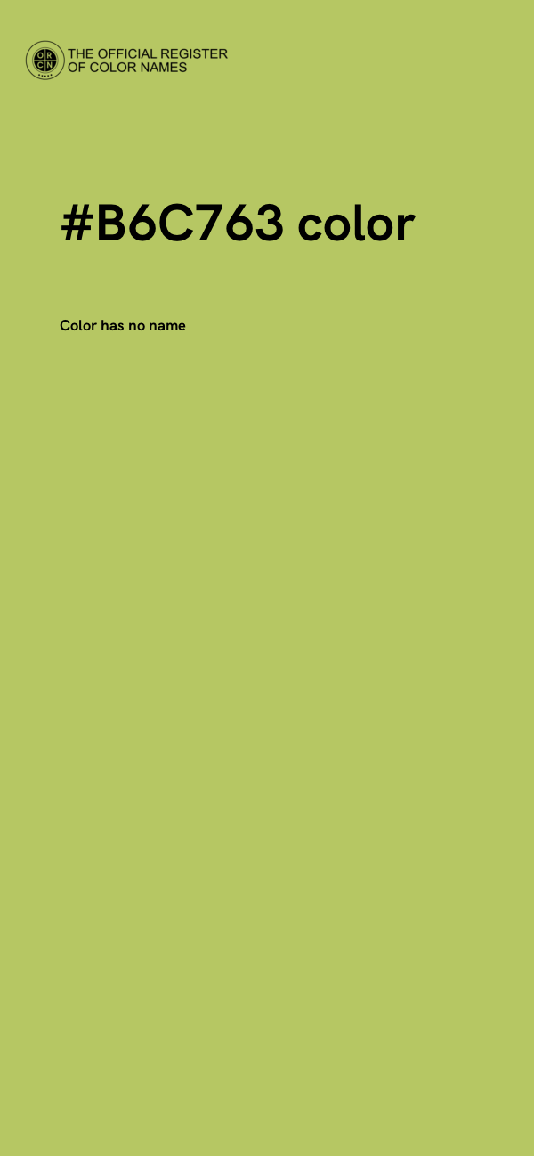 #B6C763 color image