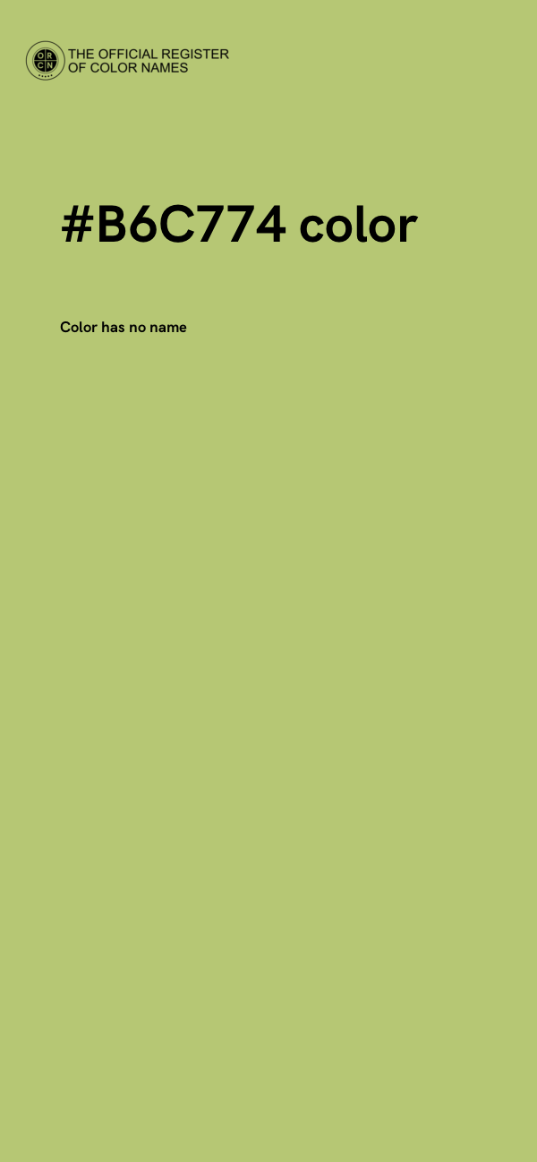 #B6C774 color image